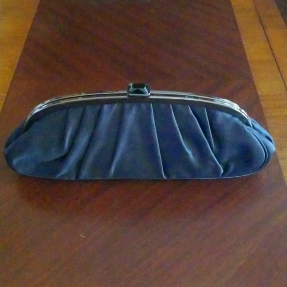 Apt 9 Black Satin Clutch With Hidden Strap